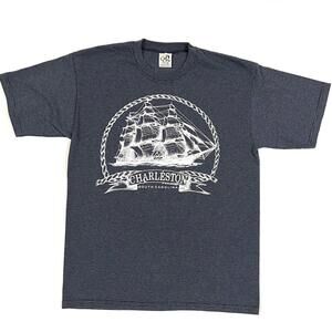 Vintage 1990s Charleston South Carolina T Shirt Adult M Medium Cal Cru Sailing
